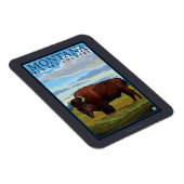 MontanaBison Vintage Travel Poster Magneet (Rechterzijde)