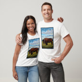 MontanaBison Vintage Travel Poster T-shirt (Unisex)