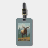 MontanaElk Scene Bagagelabel (Voorkant verticaal)