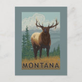 MontanaElk Scene Briefkaart (Voorkant)