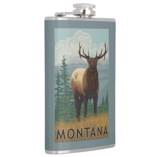 MontanaElk Scene Heupfles (Rechts)