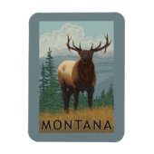 MontanaElk Scene Magneet (Verticaal)