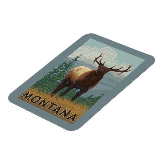 MontanaElk Scene Magneet (Linkerzijde)