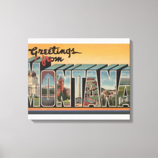 MontanaLarge Letter ScenesMontana Canvas Afdruk (Voorkant)