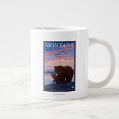 MontanaMomma Beer en Cub Vintage Travel Grote Koffiekop (Rechts)