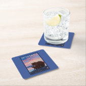 MontanaMomma Beer en Cub Vintage Travel Kartonnen Onderzetters (Insitu)