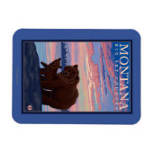 MontanaMomma Beer en Cub Vintage Travel Magneet (Horizontaal)