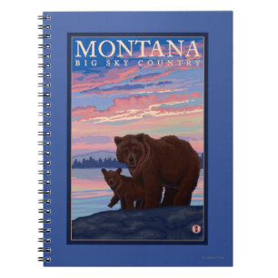 MontanaMomma Beer en Cub Vintage Travel Notitieboek