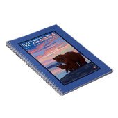 MontanaMomma Beer en Cub Vintage Travel Notitieboek (Rechterzijde)