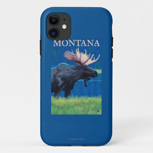 MontanaMoose Vintage Travel Poster Case-Mate iPhone Case (Achterkant)
