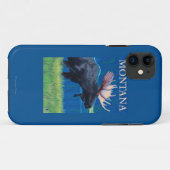 MontanaMoose Vintage Travel Poster Case-Mate iPhone Case (Achterkant (horizontaal))
