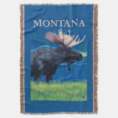 MontanaMoose Vintage Travel Poster Deken (Voorkant Verticaal)