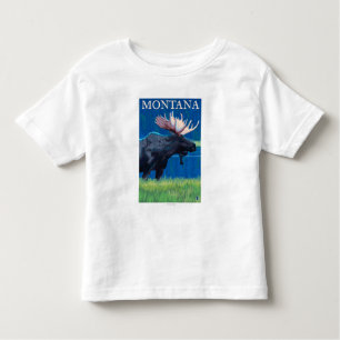 MontanaMoose Vintage Travel Poster Kinder Shirts