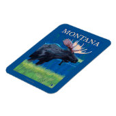 MontanaMoose Vintage Travel Poster Magneet (Linkerzijde)