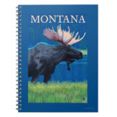 MontanaMoose Vintage Travel Poster Notitieboek (Voorkant)