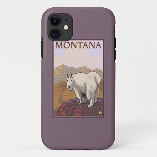 MontanaMountain Geit Vintage Reisposter Case-Mate iPhone Case (Achterkant)