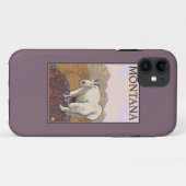 MontanaMountain Geit Vintage Reisposter Case-Mate iPhone Case (Achterkant (horizontaal))