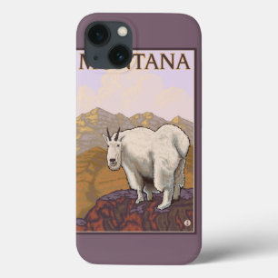 MontanaMountain Goat Vintage Travel Poster Case-Mate iPhone Case