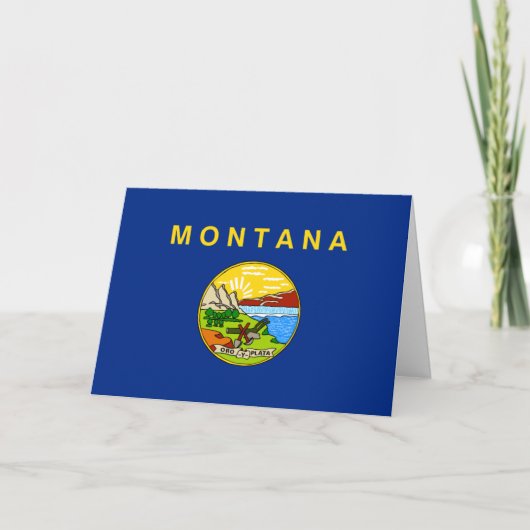 Montanan Flag, Flag of Montana Kaart (Voorkant)