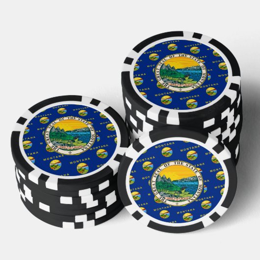 Montanan Vlag & Embleem, Montana Poker Chips (Opstapeling)