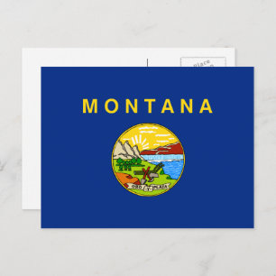 Montanan Vlag, Vlag van Montana Briefkaart