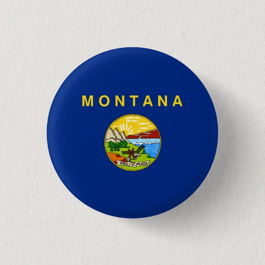 Montanan Vlag, Vlag van Montana Ronde Button 3,2 Cm (Voorkant)