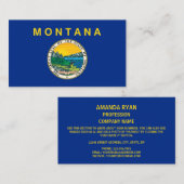 Montanan Vlag & Zegel, Vlag van Montana Visitekaartje (Voorkant / Achterkant)