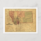MontanaPanoramic MapMontana Briefkaart (Voorkant)