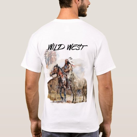 Montañas y Pistoleros del Lejano Oeste T-shirt (Achterkant)