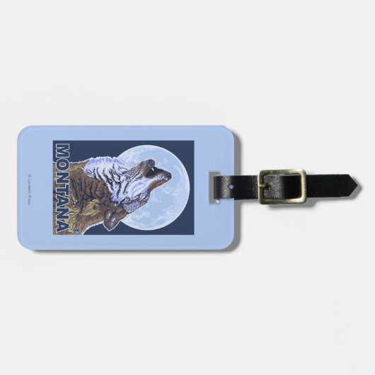 MontanaWolf Howling Bagagelabel (Voorkant horizontaal)