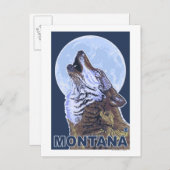 MontanaWolf Howling Briefkaart (Voorkant / Achterkant)
