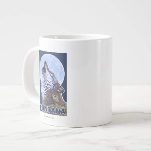 MontanaWolf Huilen Grote Koffiekop (Links)