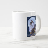 MontanaWolf Huilen Grote Koffiekop (Voorkant rechts)