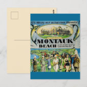 Montauk Beach Long Island Ansichtkaart Briefkaart (Voorkant / Achterkant)