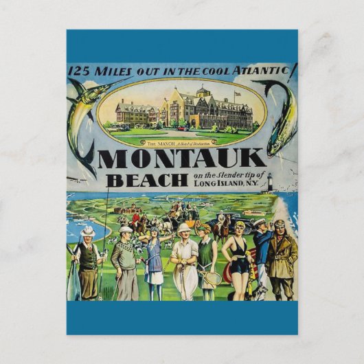 Montauk Beach Long Island Ansichtkaart Briefkaart (Voorkant)