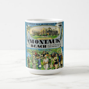 Montauk Beach Long Island Ansichtkaart Koffiemok