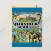 Montauk Beach Long Island Postcard Briefkaart (Voorkant / Achterkant)