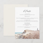 MONTAUK BEACH New York Ocean - kaart met details (Voorkant / Achterkant)