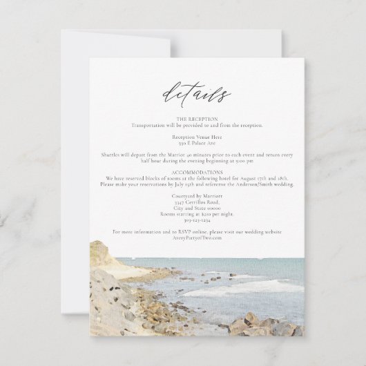 MONTAUK BEACH New York Ocean - kaart met details (Voorkant)