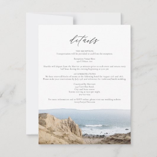 MONTAUK BEACH New York Ocean - kaart met details (Voorkant)