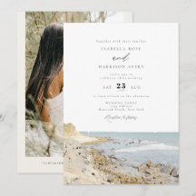 MONTAUK Beach New York Waterverf Wedding Invitati