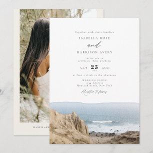 MONTAUK Beach New York Waterverf Wedding Kaart