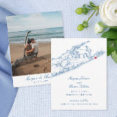 Montauk Kaart Bewaar de datum voor een Hamptons br