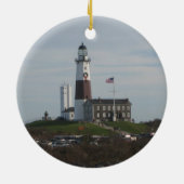 Montauk LIghthouse Holiday Love Ornament (Achterkant)