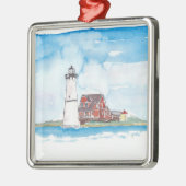 Montauk Lighthouse Long Island Metalen Ornament (Links)