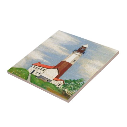 Montauk Lighthouse Tegeltje (Zijkant)