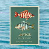Montauk Long Island New York fish Postcard Briefkaart