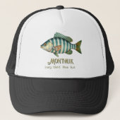 Montauk Long Island New York zeevis Trucker Pet (Voorkant)
