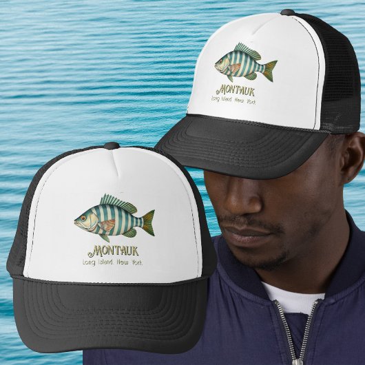 Montauk Long Island New York zeevis Trucker Pet