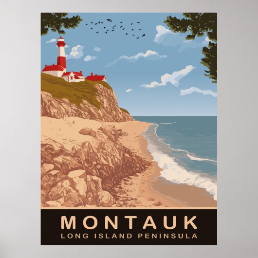 Montauk, Long Island, Reisreclame Poster (Voorkant)
